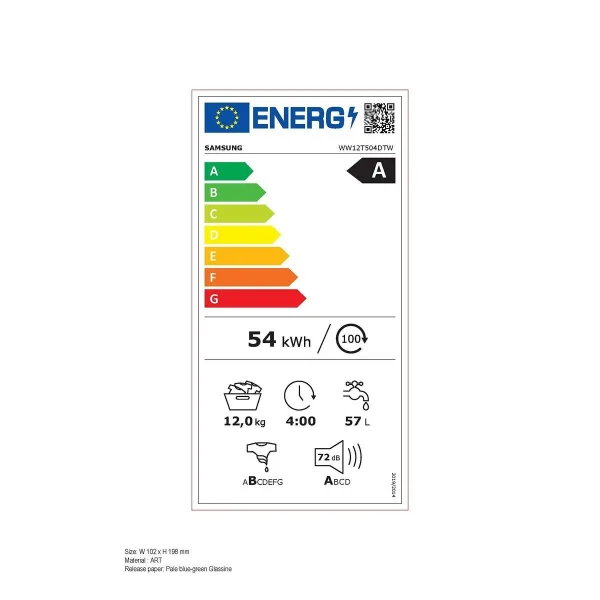 Samsung WW12T504DTW/S3 12KG Wasmachine Nieuw - Afbeelding 2